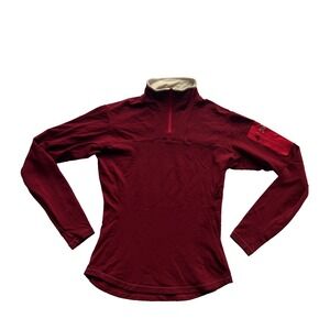 Arc'teryx Women Red Half Zip Pullover Midlayer Top Size M Outdoor Hiking